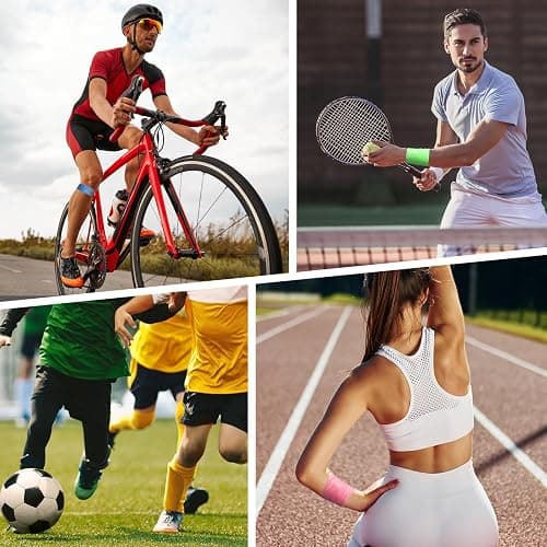 9 Rolls (108 Yards) Pre Wrap Athletic Tape - 9 Colors, 3rd Gen Prewrap for Hair Soccer, Athletic Sports Wrap Foam Underwrap for Headbands, Ankles, Wrists, Hands & Knees thumbnail 5