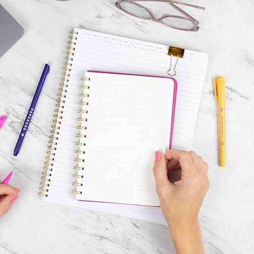 PAPERAGE Lined Spiral Journal Notebook, (Lavender), 160 Pages, Hardcover Journal for Women & Men, Medium 5.5 in x 8 in - 100 GSM, Thick Paper, Spiral Notebook for Work, School & Journaling thumbnail 2