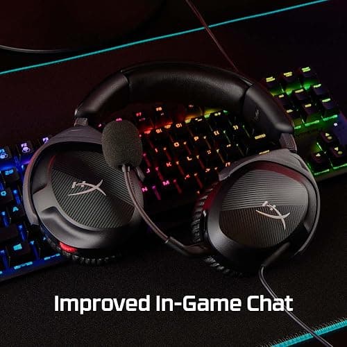 HyperX Cloud Stinger 2 – Wired PC Gaming Headset with Mic Noise Cancelling Over-Ear DTS Headphone:X Spatial Audio 50mm Drivers Swivel-to-mute Premium Leatherette for Windows Desktop, Black (Renewed) thumbnail 2