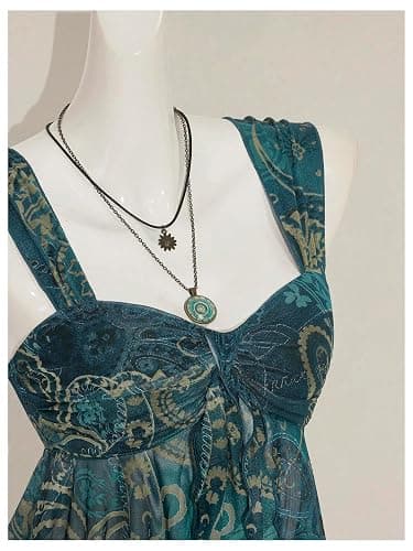 Milumia Women's Tie Front Asymmetrical Flowy Babydoll Top Y2k Sweetheart Neck Mesh Going Out Tank Tops thumbnail 4
