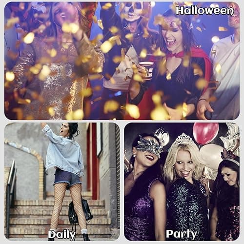FULLSEXY Plus Size Fishnet Stockings, Fishnet Tights Thigh High Stockings Pantyhose for Women thumbnail 6