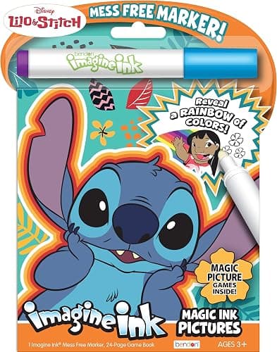 Disney Lilo and Stitch 16-Page Imagine Ink with Mess Free Marker 49284 Bendon - Image 1