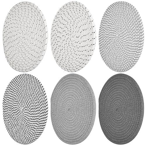 Billbotk 10" Trivets for Hot Dishes, Hot pots and Pans, Set of 6, Heat Resistant Pot Holders for Kitchen, Hot Pads for Countertops thumbnail 7