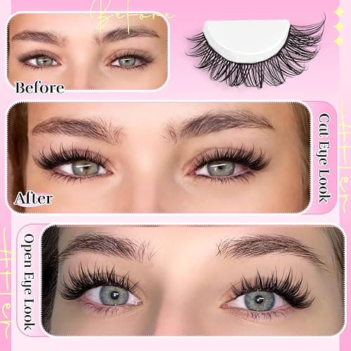 PHKERATA Wispy Lash Clusters Kit Natural Lash Extension Kit 192 pcs Cluster Eyelash Extension Kit DIY Individual Lashes Lashes with Lash Glue Bond and Seal Tweezers Soft Eyelash Clusters, 8-16 mm thumbnail 2