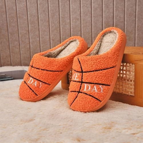 INMINPIN Kids Girls Boys Ball Sports Slippers Soft Curly House Shoes Memory Foam Non-Slip Indoor Outdoor Slippers for Sports Fan thumbnail 7