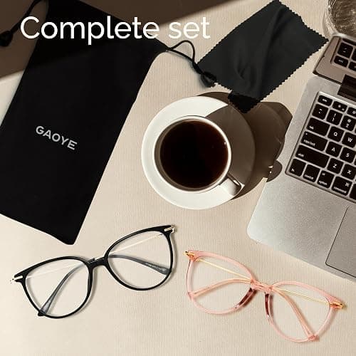 Gaoye Blue Light Blocking Glasses - Trending Round TR90 Frames, Metal Arms, UV400 Protection - Matching Soft Case thumbnail 7