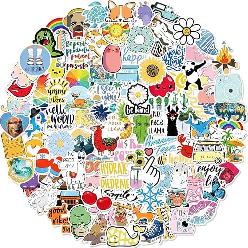 Stickers for Water Bottles, 100 Pack/PCS Stickers Aesthetic Waterproof Cute Vsco Vinyl Laptop Skateboard Luggage Computer for Teens Girls Kids - Image 1