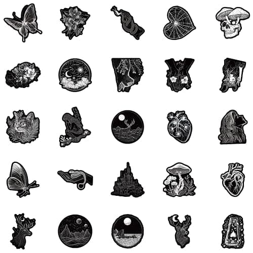 50Pcs Black Anime Stickers Pack, Waterproof Cool Graffiti Decals for Laptop, Skateboard, Journal, Scrapbooking, Water Bottle, Hydro Flask, Computer thumbnail 4