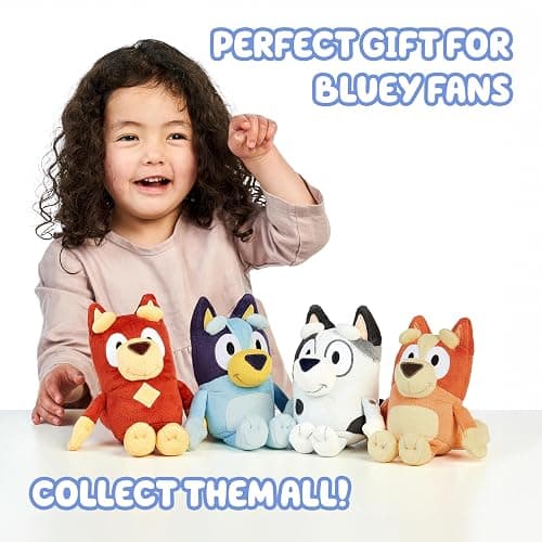 Bingo & Bluey Plush Toys 2-Pack, Soft Deluxe Fabric, Embroidered | Cuddly stuffed animals for show time, story time, or naps; Bluey toys for preschoolers and fans ages 3+ thumbnail 5