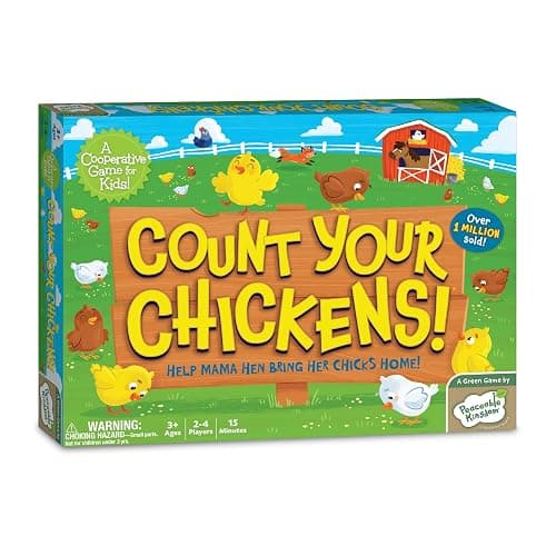 Peaceable Kingdom Count Your Chickens Award Winning Cooperative Counting Game for 2 to 4 Kids Ages 3+ - Image 1
