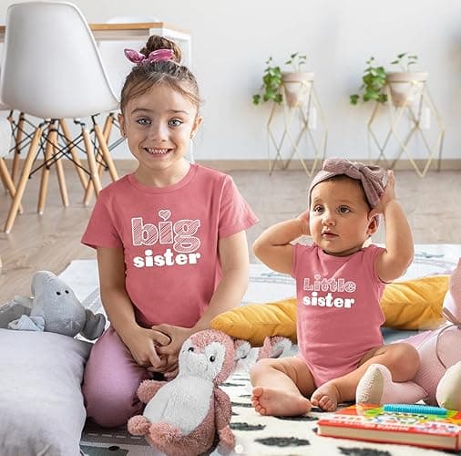 Unordinary Toddler Big Sister Little Sister Outfits Matching Shirts Sibling Gifts girls newborn baby set thumbnail 4