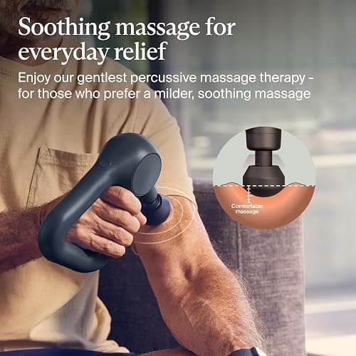 TheraGun Therabody Relief Massage Gun | for Daily Comfort | 3-Speed | Black | Quiet Handheld Percussion Muscle Massager for Back, Leg & Shoulder Pain Relief. Lightweight, Easy to Use, Ergonomic Grip thumbnail 3