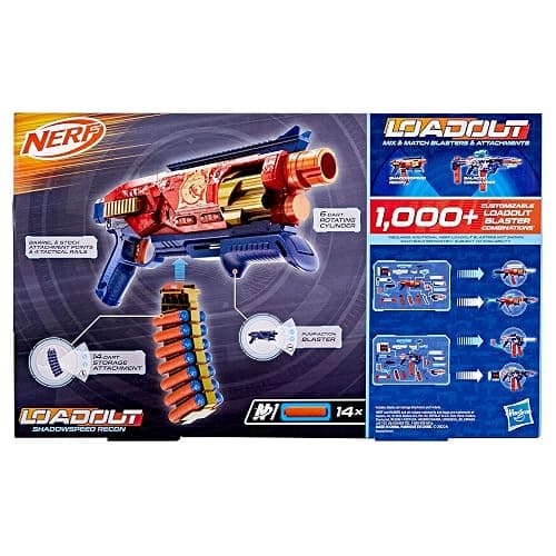 Nerf Loadout Shadowspeed Recon Blaster, 14-Dart Storage Attachment Accessory, 6-Dart Revolving Cylinder, 14 Nerf N1 Darts, Kids Toys & Gifts, Ages 8+ thumbnail 12