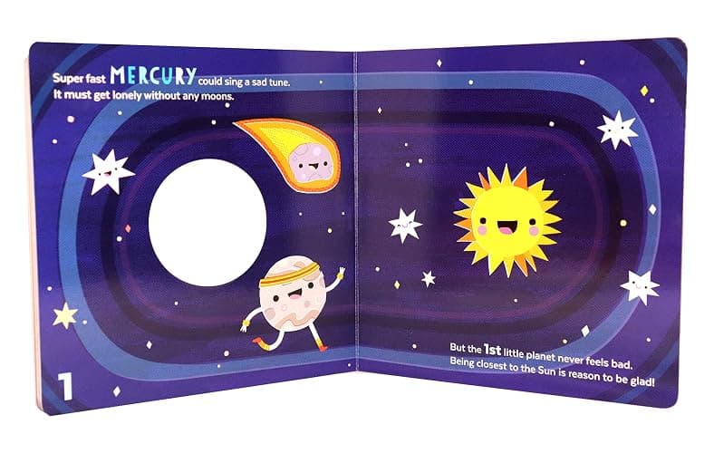 8 Little Planets: A Solar System Book for Kids with Unique Planet Cutouts thumbnail 3