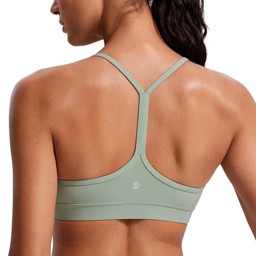 CRZ YOGA Butterluxe Y Back Sports Bras | Light Support, Removable Pads, Yoga, Extremely Soft, Scoop Neck, Spaghetti Strap, for Women - Image 1