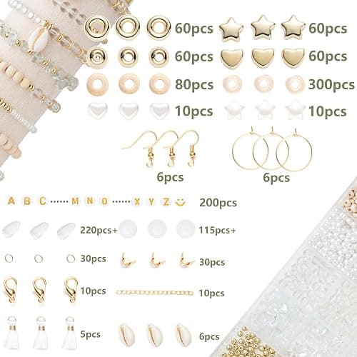Xylise Jewelry Making Supplies Kit Natural Stone Beads for Irregular Natural Stone with for DIY Craft Bracelet Necklace Earrings for Adults (Transparent) thumbnail 2