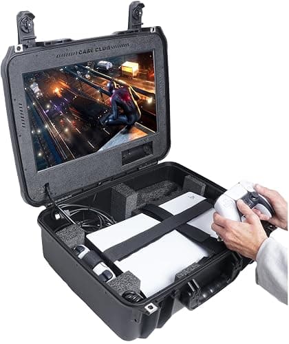 Case Club Gaming Station to fit PS5 Pro - Portable Travel Case with Built-in Monitor - Image 1