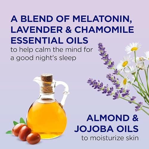 Dr Teal's Moisturizing Bath & Body Oil, Sleep Blend with Melatonin, Lavender & Chamomile Essential Oils, 8.8 fl oz. thumbnail 2