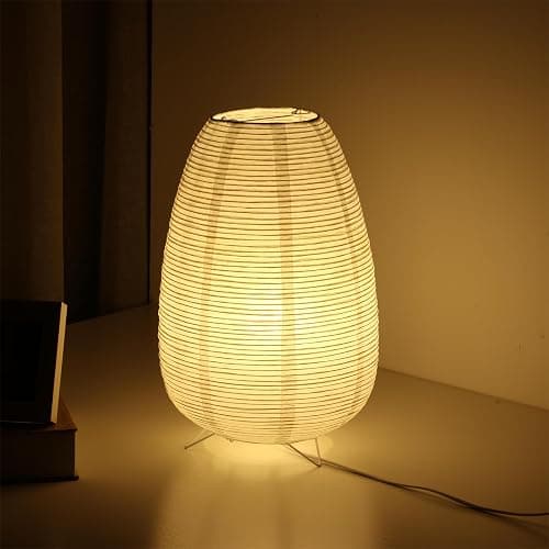 CMHSYTKE Small Rice Paper Lamp, Japanese Lamp Lantern Table Lamp, Paper Table Lamp, Lantern Lamps for Desk Bedrooms Bedside Night Light (Tower) - Image 1