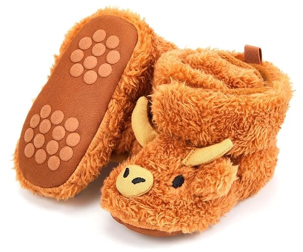 ShinyMatch Highland Baby Booties Newborn Baby Shoes Unisex Infant Slippers for Toddler Infant Girl Boy - Image 1