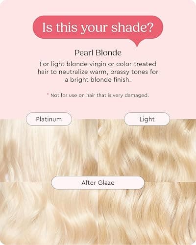 Glaze Supergloss Color Conditioning Gloss With Dispensing Pump – Hydrating Semi-Permanent Color Toning Hair Gloss & Shine Boost – For Light Blonde Hair – 6.4 Fl Oz - Purple - Pearl Blonde thumbnail 5