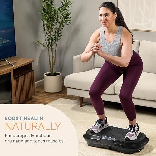 Lifepro Waver Vibration Plate Exercise Machine for Lymphatic Drainage, Muscle Activation, Full-Body Workout Vibrating Platform with Loop Bands, Fitness Equipment for Strength Toning & Fat Loss thumbnail 2