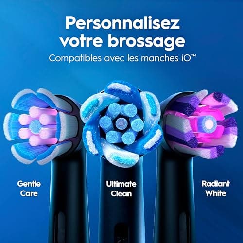 Oral-B Brosse A Dents Electrique iO 2 Noire, 3 Modes De Nettoyage, Brossage Souple Et Silencieux, Capteur De Pression, Brossette Oral B De Rechange, Chargeur, Etui De Voyage thumbnail 16