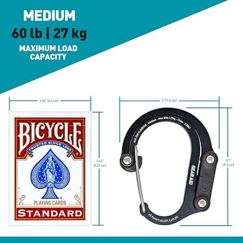 GEAR AID HEROCLIP Carabiner Gear Clip and Hook (Medium) for Camping, Backpack, Suitcases and Garage Organization thumbnail 3