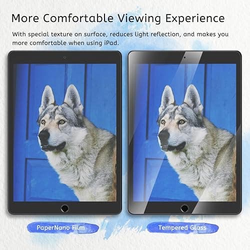 MOBDIK 2 Pack Paperfeel Screen Protector Compatible with iPad 9/8/7 (10.2 Inch, 2021/2020/2019, 9th/8th/7th Generation), Crafted for Natural Writing, Anti Glare with Easy Installation Kit thumbnail 5