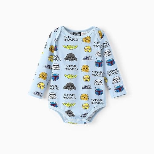 Disney Winnie the Pooh Yoda Minnie Mouse Creeper Bodysuits Baby Girl/Boy Organic Cotton Long Sleeve Fall Outfits 0-18 Months thumbnail 4