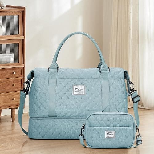 Weekender Bags for Women, Carry on Overnight Weekend Travel Duffel Bag with Shoes Compartment &Toiletry Bag, Personal Item Bag for Travel Business Trips Sport Hospital thumbnail 2