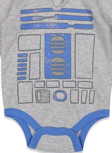 STAR WARS Baby 3 Pack Hooded Cosplay Bodysuits Newborn to Infant Sizes (Newborn - 24 Months) thumbnail 7