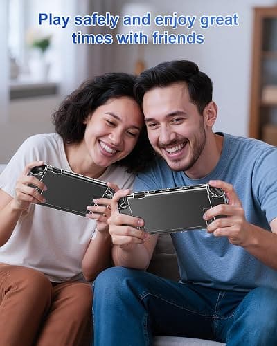 FYOUNG Clear Protective Case for Nintendo Switch 2(2025), Transparent Slim Hard Shell for Switch 2 Accessories, Scratch&Shock Protection Cover for Joycon 2 with Screen Protector, 8 Thumb Grip thumbnail 6