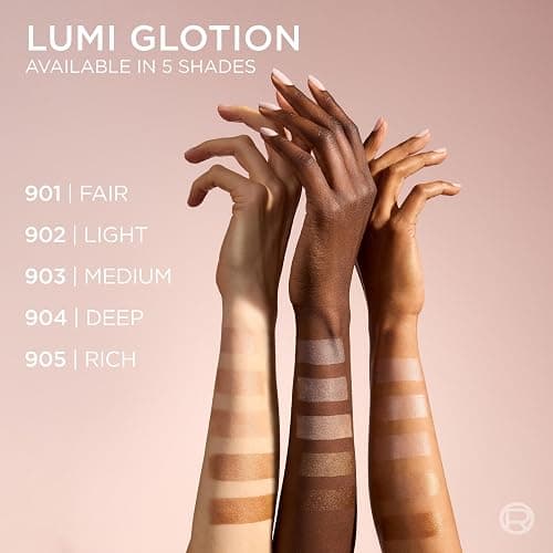 L'Oreal Paris Makeup True Match Lumi Glotion, Natural Glow Enhancer, Illuminator Highlighter, Bronzing Drops For a Sun-Kissed Glow For Face and Body, 904 Deep, 1.35 fl oz thumbnail 8