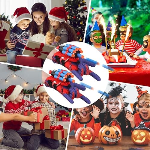 JONEG Web Shooters Toy for Kids 2 Pack, Toy for 3 4 5 6 7 8 Year Old Boy, Web Slinger with Spider Glove Launcher, Toys for Boys 4-6 6-8, Birthday Gifts thumbnail 8