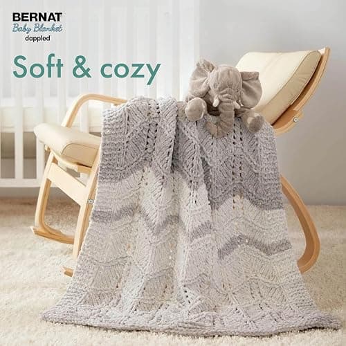 Bernat Baby Blanket Dappled Crocus Faerie Yarn - 2 Pack of 300g/10.5oz - Polyester - 6 Super Bulky - 220 Yards - Knitting/Crochet thumbnail 6