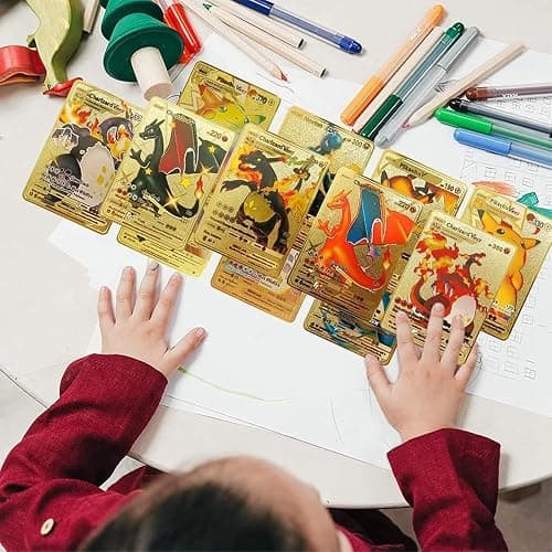 110Pcs Rare Gold Cards, Gold Foil Collectible Card Set, Suitable for Fans, Children and Collectors, No Duplicates, a High-End Gift Game Set. thumbnail 2