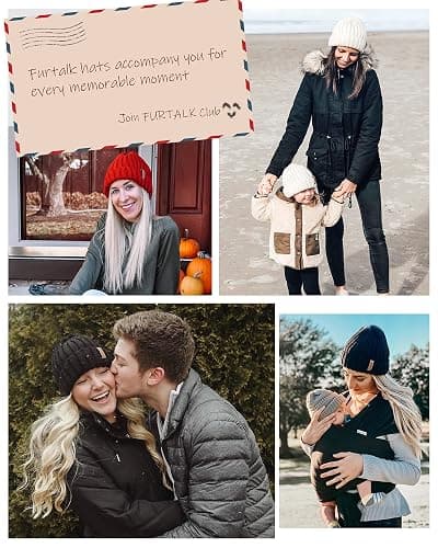 FURTALK Winter Hats for Women Fleece Lined Beanie Knit Chunky Womens Snow Cap thumbnail 6
