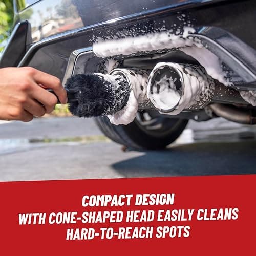 Chemical Guys Gerbil Wheel and Rim Cleaning Brush - Soft Natural Bristle Detailing Tool for Tires, Exhausts & Delicate Surfaces - Wheel Cleaner Brush to Safely Clean Brake Dust, Grime and Dirt, 1 Pack thumbnail 4