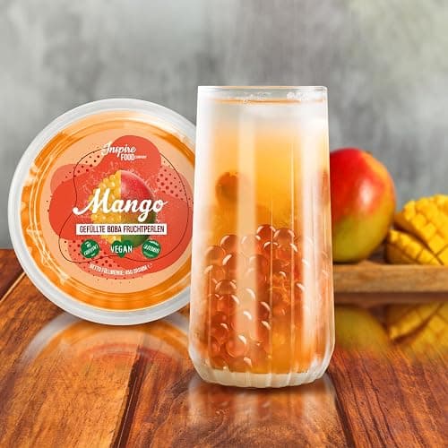 Popping Boba for Bubble Tea - Fruit Pearls, Bursting Bubbles - 1 kg - Mango - NO Artificial Colors - Lower sugar, Real Fruit juice - 100% Vegan & Glutenfree thumbnail 3