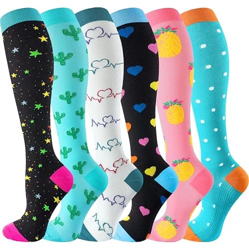 Compression Socks 6 Pairs 20-30 mmhg - Image 1