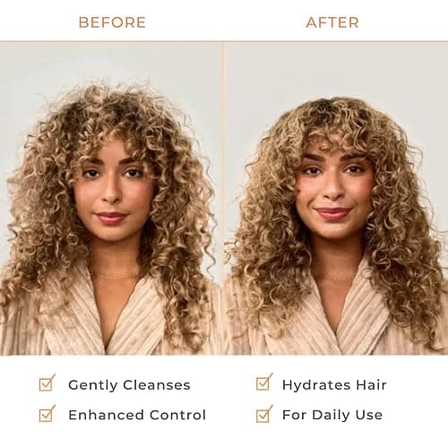 Hairitage Gentle Daily Moisture Shampoo and Conditioner Set - Split End + Bond Strengthening for Dry, Damaged Hair with Jojoba Oil - Anti-Frizz and Color Safe - Cherry + Amber Scent (21oz. 2-pack) thumbnail 4