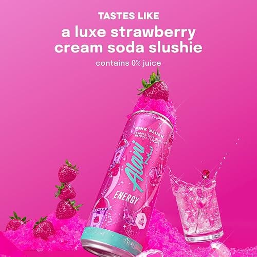 Alani Nu PINK SLUSH, Sugar Free, Low Calorie Energy Drinks, 200mg Caffeine, Biotin, B Vitamins, Zero Sugar, 10 Calories, 12 Fl Oz Cans, 12 Pack thumbnail 4