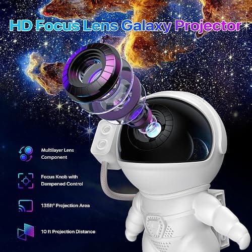 FlyLily Galaxy Projector, 12 in 1 HD Planetarium Astronaut Galaxy Projector for Bedroom, Galaxy Star Night Light Projector for Kids Adults Gaming Room/Party/Home Décor thumbnail 6