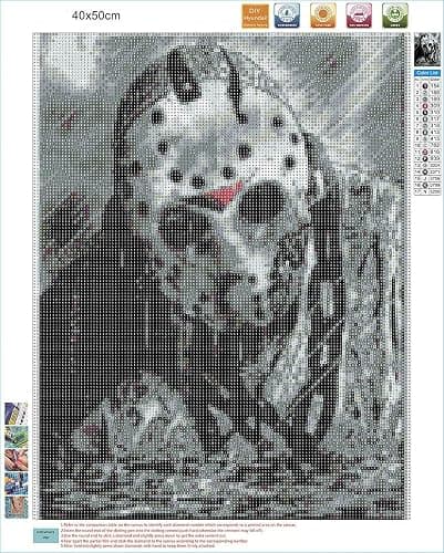 Generic DIYPAINTING 5D Diamond Art Painting by Number Kits Horror Movie Halloween 16X20 Painting Cross Stitch Full Drill Crystal Rhinestone Embroidery Pictures Arts Craft for Home Wall Decor Gift thumbnail 2