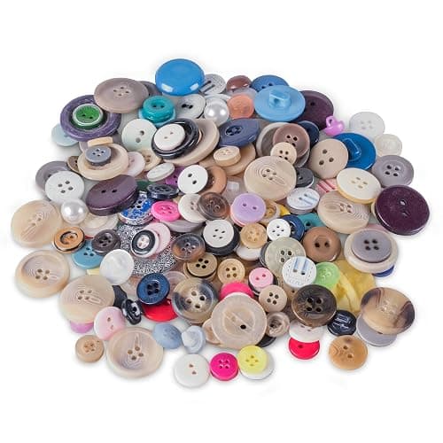 Super Z Outlet Scrambled Assortment Bag of Buttons for Arts & Crafts, Decoration, Collections, Sewing, and More! (Pack of 100) thumbnail 2