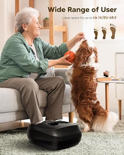 Foot Massager Machine with Heat, Shiatsu Foot Massager with Cordless Remote, 2026 Upgraded Deep Kneading, for Plantar Fasciitis, Neuropathy, Birthday Gifts for Women Mom Men Dad, Up to Foot Size 14 thumbnail 4