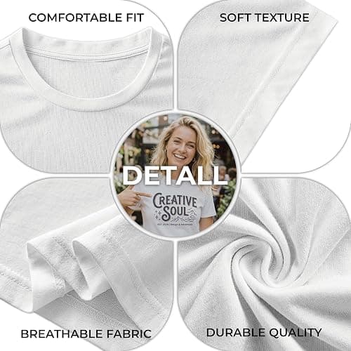 Custom T Shirts Bulk for Men Women Design Your Own Photo/Logo/Text Personalized Cotton T-Shirt Front & Back Print thumbnail 5