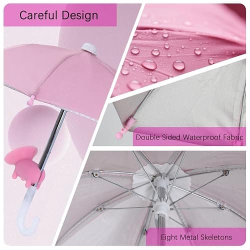 HZZADZXW Cell Phone Umbrella for Sun Shade, Universal Adjustable Stand with Cute Piggy Suction Cup, Outdoor Anti-Reflective Glare Blocking Cell Phone Sun Visor, Pink thumbnail 3