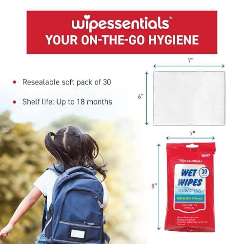 WipeEssentials Hand Sanitizer Hand Wipes for Adults and Kids - 90 wipes - 3 Packs of 30ct Hand Sanitizing Wipes, Travel Essentials thumbnail 5